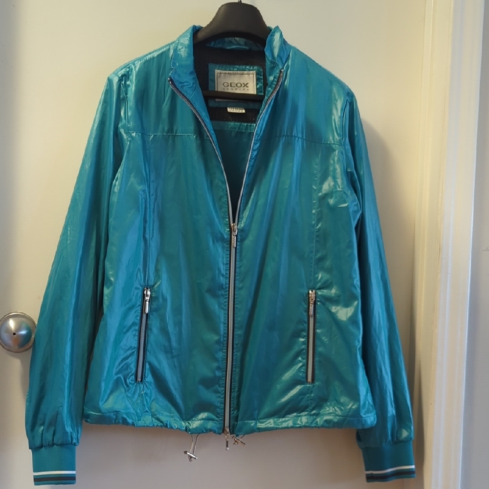 Geox Turquoise Zip-Up Jacket